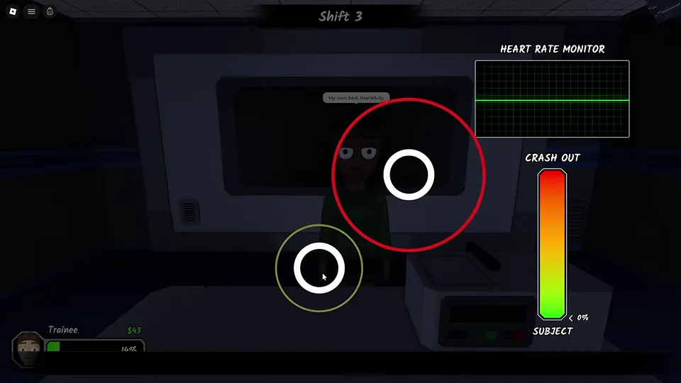 Lie detector showing timed rings, heart-rate monitor and subject meter